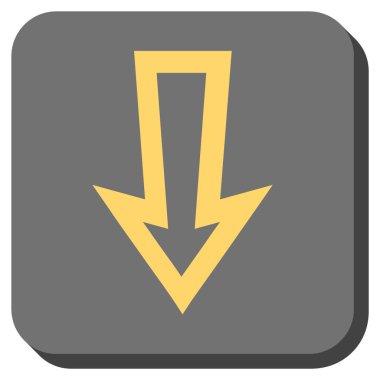 Yuvarlatılmış Kare vektör simgesi aşağı ok