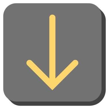 Yuvarlatılmış Kare vektör simgesi aşağı ok