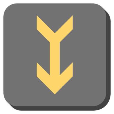 Yuvarlatılmış Kare vektör simgesi aşağı ok