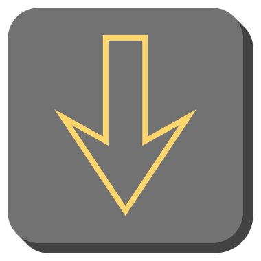 Yuvarlatılmış Kare vektör simgesi aşağı ok