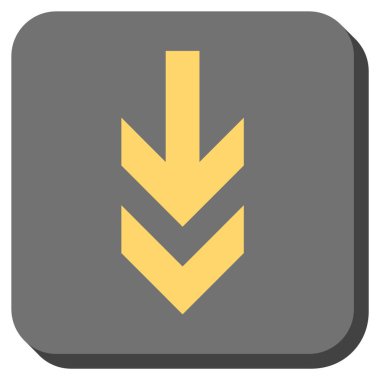 Yuvarlatılmış Kare vektör simgesi aşağı ok