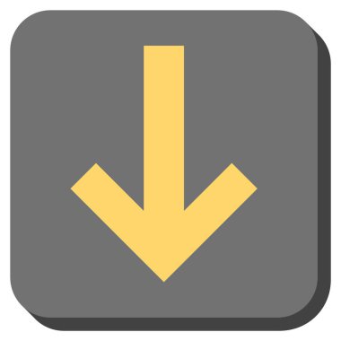 Yuvarlatılmış Kare vektör simgesi aşağı ok