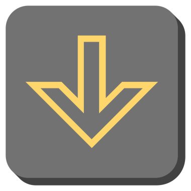 Yuvarlatılmış Kare vektör simgesi aşağı ok