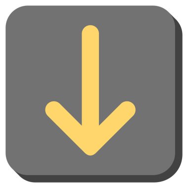 Yuvarlatılmış Kare vektör simgesi aşağı ok