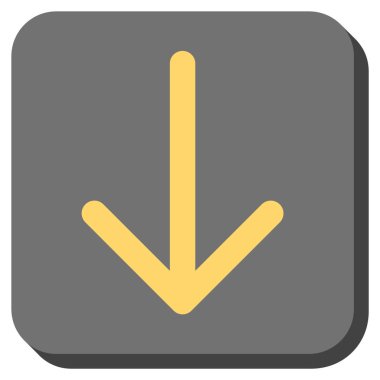 Yuvarlatılmış Kare vektör simgesi aşağı ok