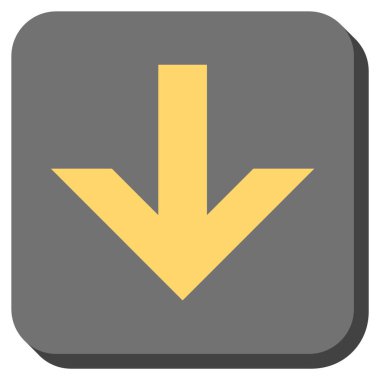 Yuvarlatılmış Kare vektör simgesi aşağı ok