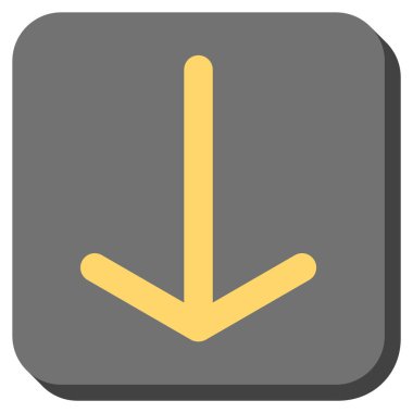 Yuvarlatılmış Kare vektör simgesi aşağı ok