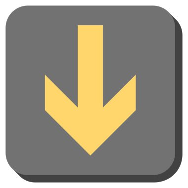 Yuvarlatılmış Kare vektör simgesi aşağı ok