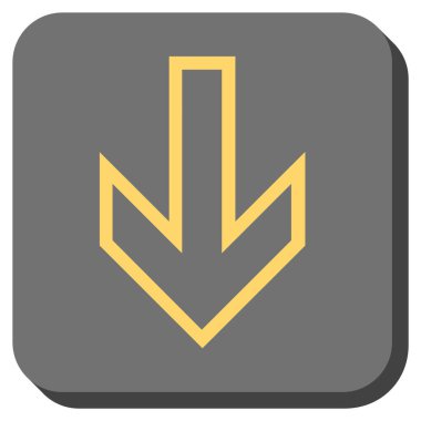 Yuvarlatılmış Kare vektör simgesi aşağı ok