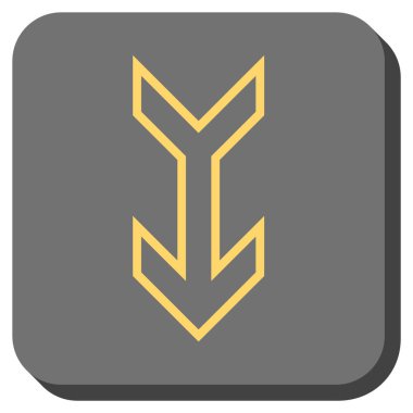 Yuvarlatılmış Kare vektör simgesi aşağı ok