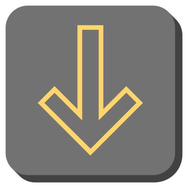 Yuvarlatılmış Kare vektör simgesi aşağı ok