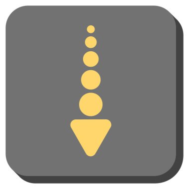 Yuvarlatılmış Kare vektör simgesi aşağı ok