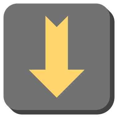 Yuvarlatılmış Kare vektör simgesi aşağı ok