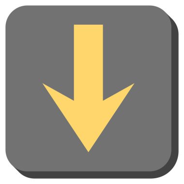 Yuvarlatılmış Kare vektör simgesi aşağı ok