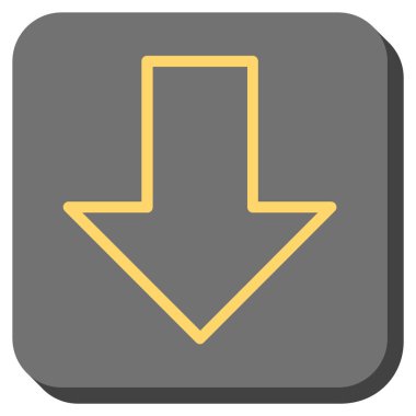 Yuvarlatılmış Kare vektör simgesi aşağı ok