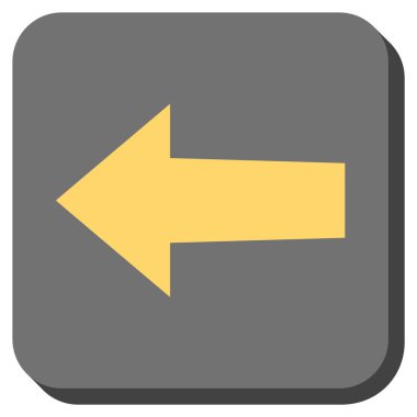 Ok sol yuvarlak kare vektör simgesi