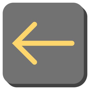 Ok sol yuvarlak kare vektör simgesi