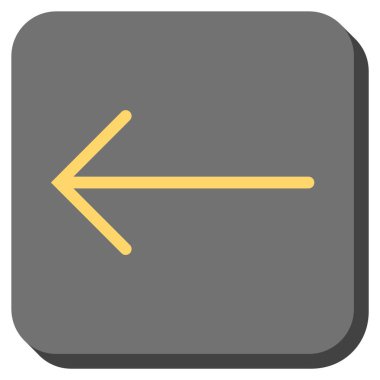 Ok sol yuvarlak kare vektör simgesi