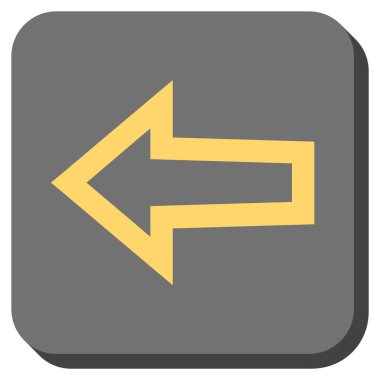 Ok sol yuvarlak kare vektör simgesi