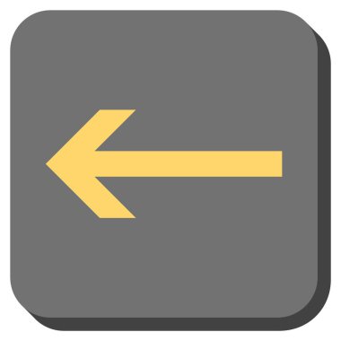 Ok sol yuvarlak kare vektör simgesi