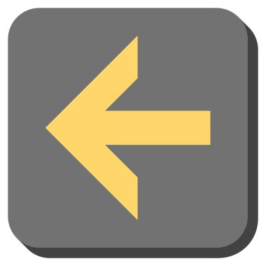 Ok sol yuvarlak kare vektör simgesi