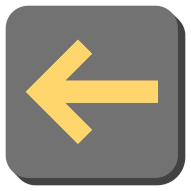 Ok sol yuvarlak kare vektör simgesi