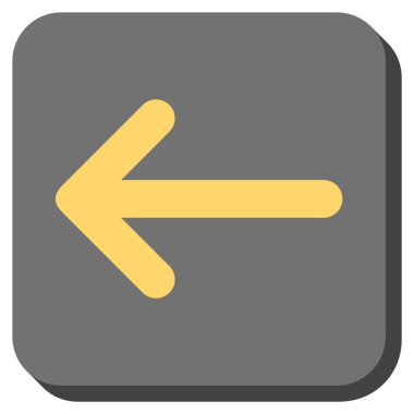 Ok sol yuvarlak kare vektör simgesi