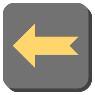 Ok sol yuvarlak kare vektör simgesi