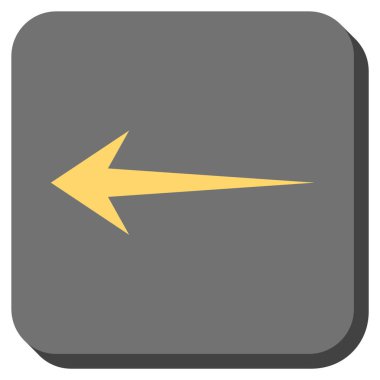 Ok sol yuvarlak kare vektör simgesi