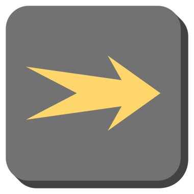 Ok sağ yuvarlak kare vektör simgesi