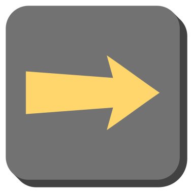 Ok sağ yuvarlak kare vektör simgesi