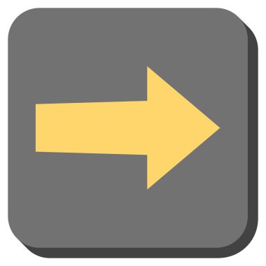 Ok sağ yuvarlak kare vektör simgesi