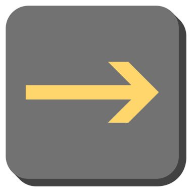 Ok sağ yuvarlak kare vektör simgesi