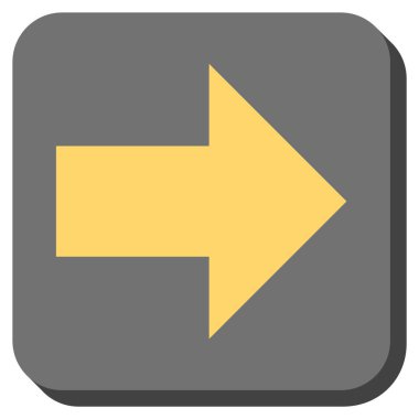 Ok sağ yuvarlak kare vektör simgesi