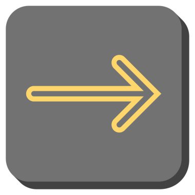 Ok sağ yuvarlak kare vektör simgesi