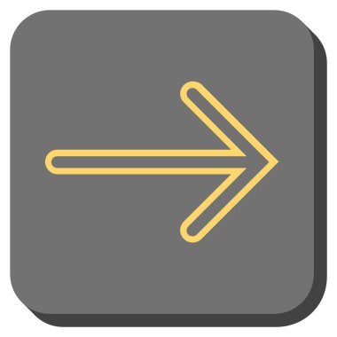 Ok sağ yuvarlak kare vektör simgesi