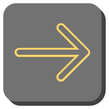 Ok sağ yuvarlak kare vektör simgesi