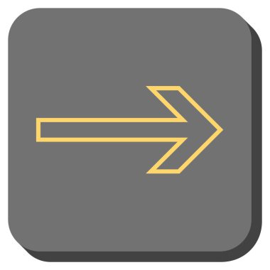 Ok sağ yuvarlak kare vektör simgesi