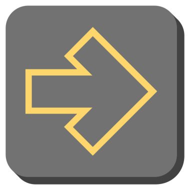 Ok sağ yuvarlak kare vektör simgesi