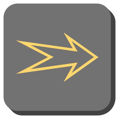 Ok sağ yuvarlak kare vektör simgesi