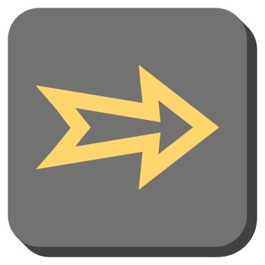 Ok sağ yuvarlak kare vektör simgesi