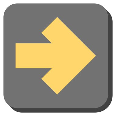 Ok sağ yuvarlak kare vektör simgesi