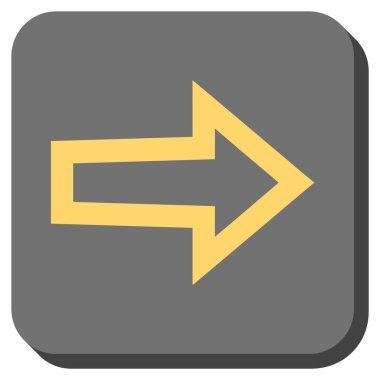 Ok sağ yuvarlak kare vektör simgesi