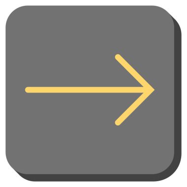 Ok sağ yuvarlak kare vektör simgesi