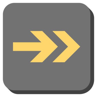 Ok sağ yuvarlak kare vektör simgesi