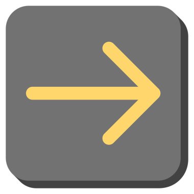 Ok sağ yuvarlak kare vektör simgesi