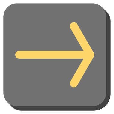 Ok sağ yuvarlak kare vektör simgesi