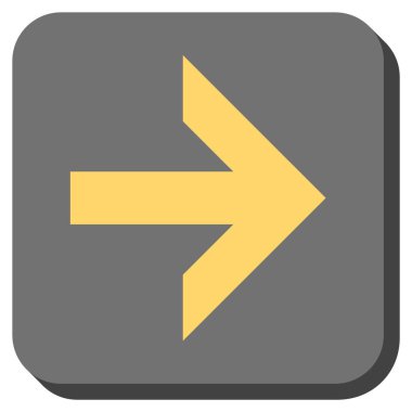 Ok sağ yuvarlak kare vektör simgesi