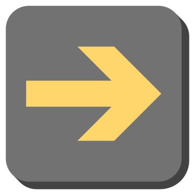 Ok sağ yuvarlak kare vektör simgesi