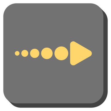 Ok sağ yuvarlak kare vektör simgesi